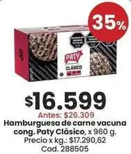 Coto Paty - hamburguesa de carne vacuna cong. clásico, x 960 g. cod. 288505 oferta