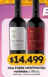 Cordiez Fabre montmayou - vino varietales oferta