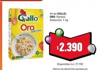 Gallo - arroz oro, parboil, selecci uevo