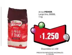 Cooperativa Obrera Primor - arroz largo fino oferta