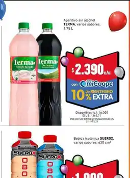 Cooperativa Obrera Terma - aperitivo sin alcohol oferta