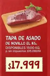 Supermercados Vea Tapa de asado de novillo oferta
