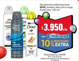 Cooperativa Obrera Dove - desodorante antitranspirante oferta