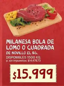 Supermercados Vea Milanesa bola de lomo o cuadrada oferta