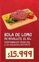 Supermercados Vea Bola de lomo de novillito, el kg oferta