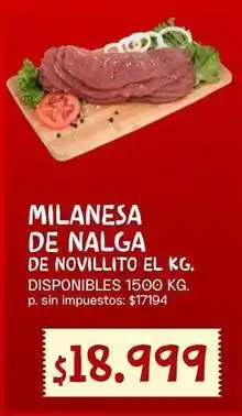 Supermercados Vea Milanesa de nalga de novillito oferta