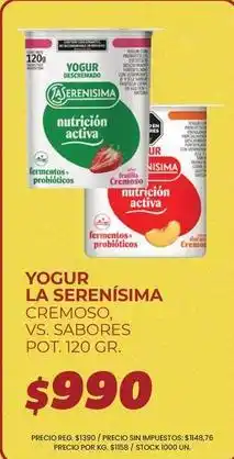 Supermercados Vea La serenísima - yogur oferta