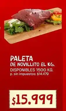 Supermercados Vea Paleta de novillito oferta