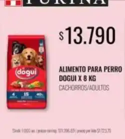 Supermercados Tadicor Dogui - alimento para perro dogui x 8 kg oferta