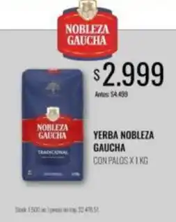 Supermercados Tadicor Nobleza gaucha - yerba gaucha con palos oferta