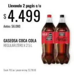 Supermercados Tadicor Coca cola - gaseosa regular/zero oferta