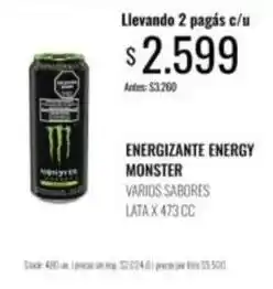 Supermercados Tadicor Monster - energizante oferta
