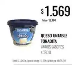 Supermercados Tadicor Tonadita - queso untable oferta