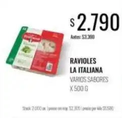 Supermercados Tadicor La italiana - ravioles oferta