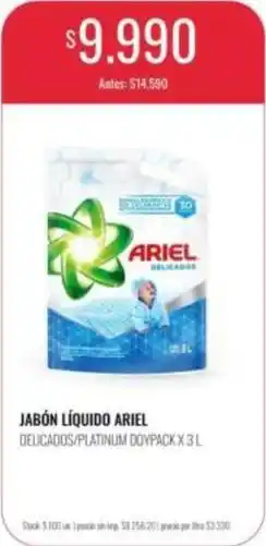 Supermercados Tadicor Ariel - jabón líquido oferta