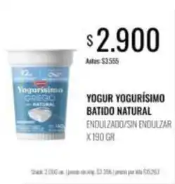 Supermercados Tadicor Yogurísimo - yogur yogurísimo batido natural oferta