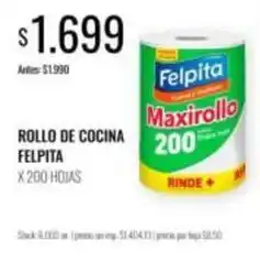 Supermercados Tadicor Felpita - rollo de cocina maxirolo 200 oferta