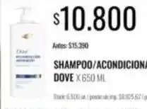 Supermercados Tadicor Dove - shampoo/acondicionador oferta