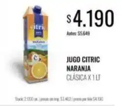 Supermercados Tadicor Citric - jugo citric naranja clásica oferta