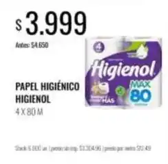 Supermercados Tadicor Higienol - papel higiénico oferta