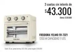 Supermercados Tadicor Yelmo - freidora yelmo fr-7321 1200 w capacidad 17 lts oferta