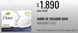 Supermercados Tadicor Dove jabón de tocador oferta