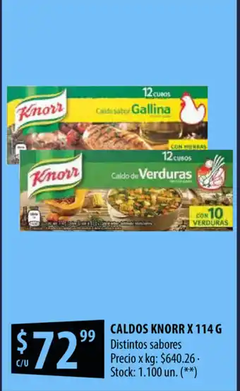 Punto Mayorista Knorr Caldos x 114g oferta