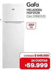 Naldo Lombardi Gafa - heladera hgf252b cód. 208903 (5) oferta