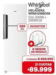 Naldo Lombardi Whirlpool - heladera wrm42mbdim cód. 209198 + 206993 (9) oferta
