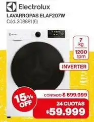 Naldo Lombardi Electrolux - lavarropas elaf207w cód. 208881 (6) oferta