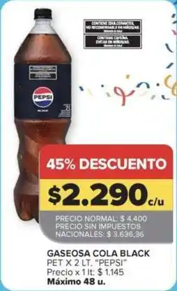 Carrefour Market Pepsi - gaseosa cola black oferta