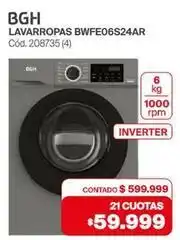 Naldo Lombardi Bgh - lavarropas bwfe06s24ar cód. 208735 (4) oferta