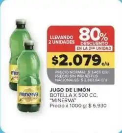 Minerva - jugo de limón