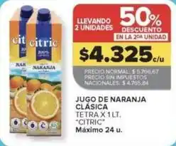 Carrefour Market Citric - jugo de naranja clásica oferta