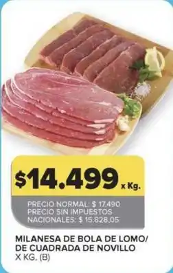 Carrefour Market Milanesa de bola de lomo/ de cuadrada de novillo oferta