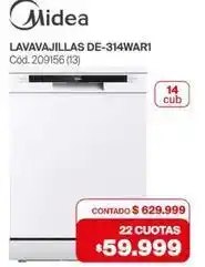 Naldo Lombardi Midea - lavavajillas de-314war1 cód. 209156 (13) oferta