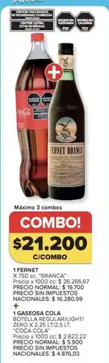Carrefour Market Coca cola - fernet + gaseosa cola oferta