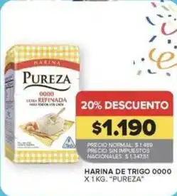 Carrefour Market Pureza - harina de trigo 0000 ultra refinada oferta