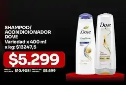Makro Dove - shampoo/acondicionador oferta