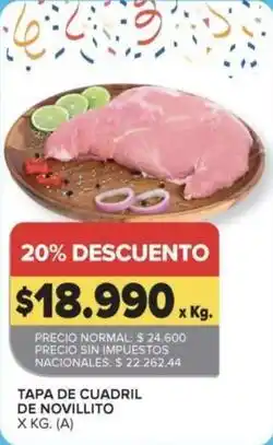 Carrefour Market Tapa de cuadril de novillito oferta