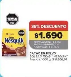 Carrefour Market Nesquik - cacao en polvo oferta