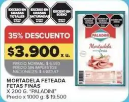 Carrefour Market Paladini - mortadela feteada fetas finas oferta