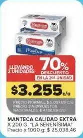 Carrefour Market La serenísima - manteca calidad extra oferta