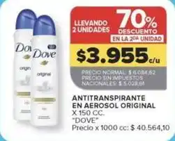 Carrefour Market Dove - antitranspirante en aerosol original oferta