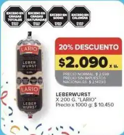 Carrefour Market Lario - leberwurst oferta