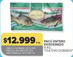 Carrefour Market Pacù entero eviscerado oferta