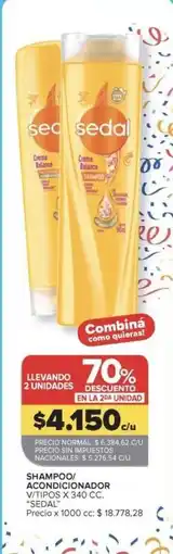 Carrefour Market Sedal - shampoo/ acondicionador oferta