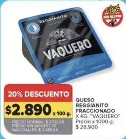 Carrefour Market Queso reggiainito fraccionado oferta