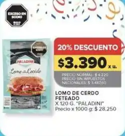 Carrefour Market Paladini - lomo de cerdo feteado oferta
