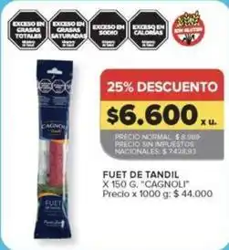 Carrefour Market Cagnoli - fuet de tandil oferta